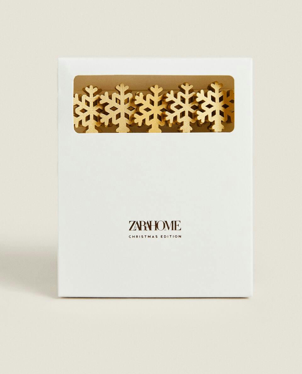 PACK OF CHRISTMAS SNOWFLAKES COCKTAIL PICKS (PACK OF 10)