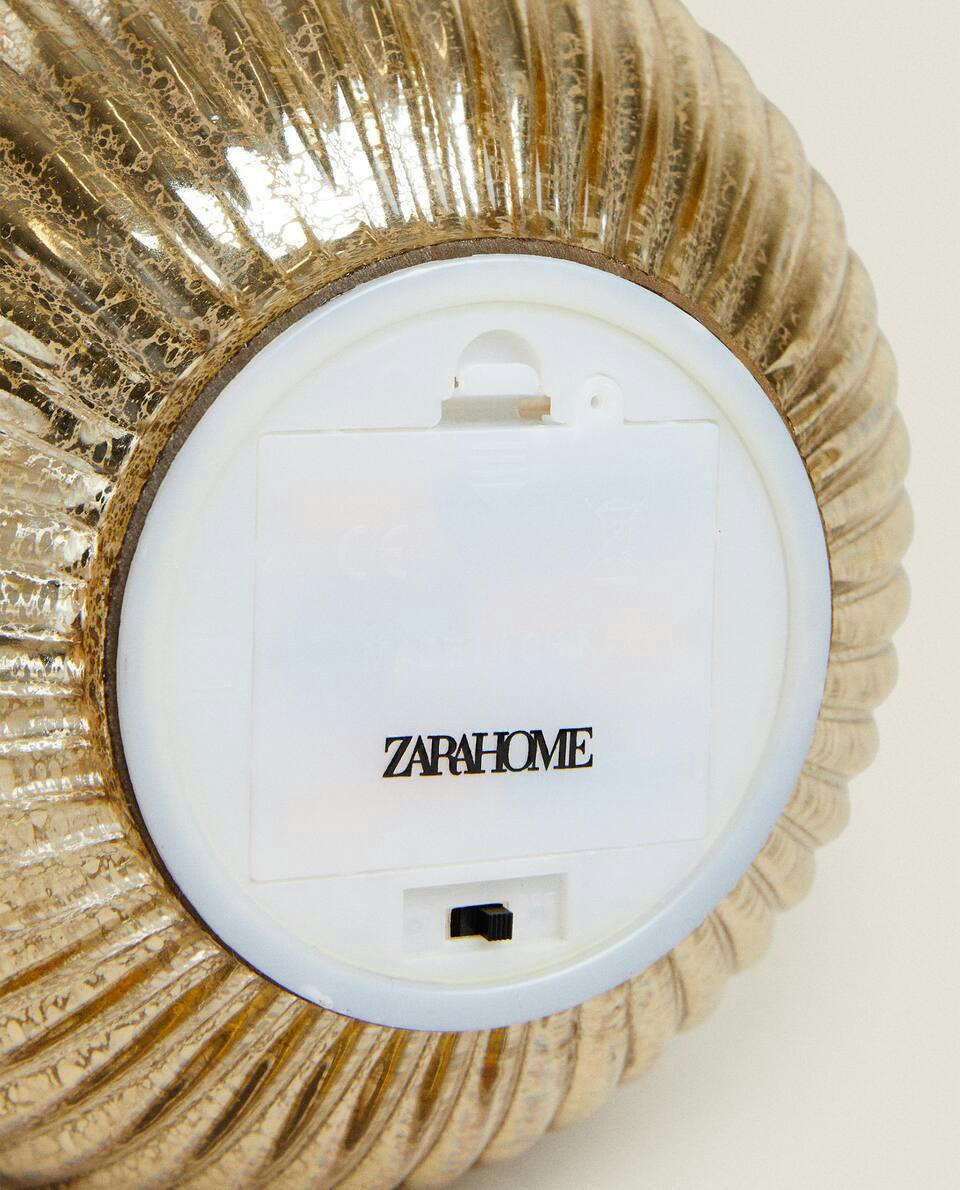 STRIPED CHRISTMAS BAUBLE LED LIGHT DECORATION