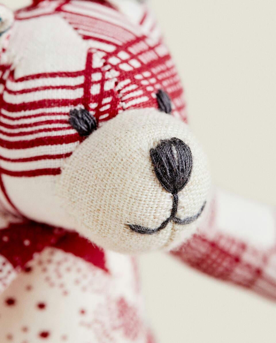 CHRISTMAS PATCHWORK BEAR DECORATION
