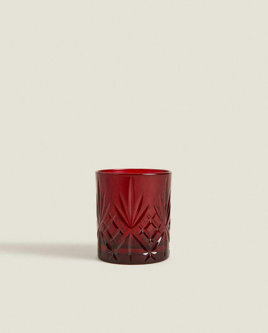 CHRISTMAS CRYSTALLINE ENGRAVED SHOT GLASS