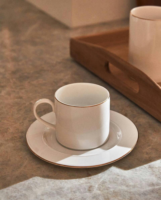 BONE CHINA TABLEWARE WITH GOLD RIM