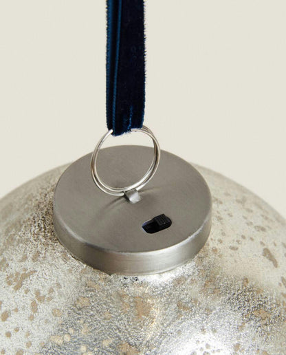 CHRISTMAS LIGHT GLASS BAUBLE DECORATION