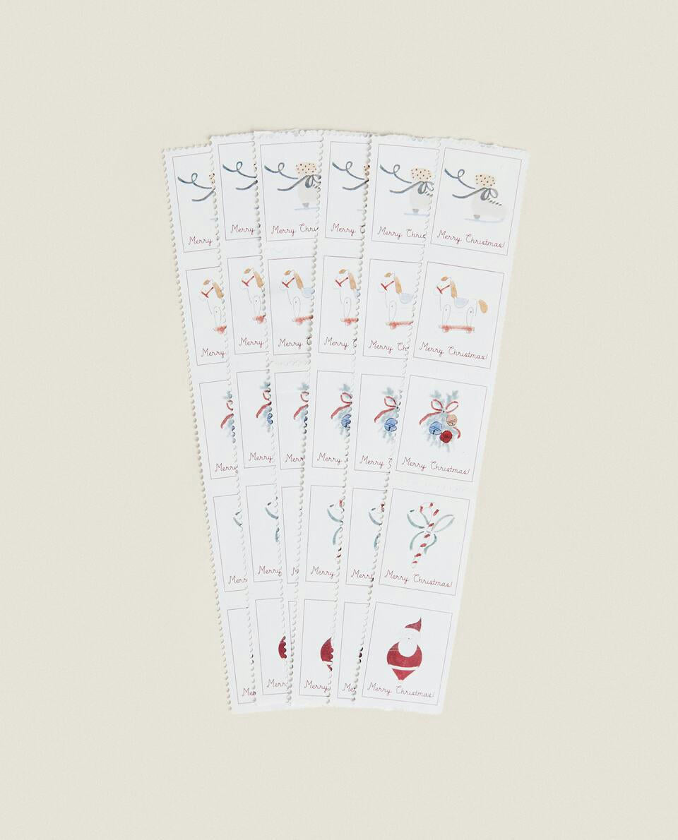 PACK OF CHILDREN’S CHRISTMAS ADHESIVE STAMPS (PACK OF 25)