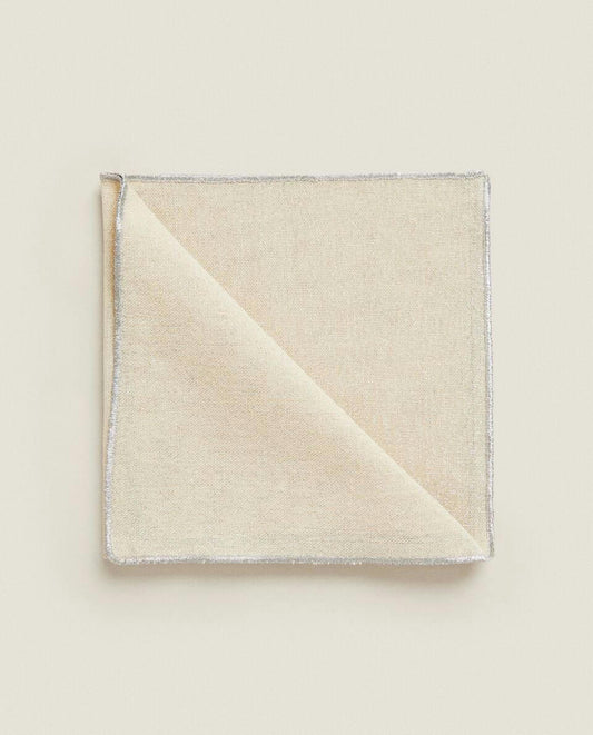 PACK OF GLITTERY COTTON CHRISTMAS NAPKINS (PACK OF 2)