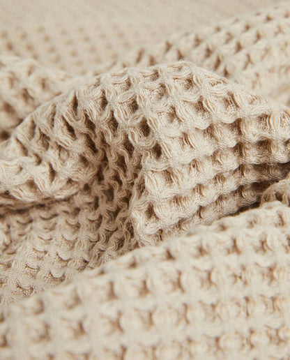 WAFFLE-KNIT COTTON TOWEL