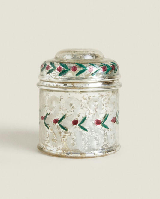 CHRISTMAS MERCURISED GLASS BOX