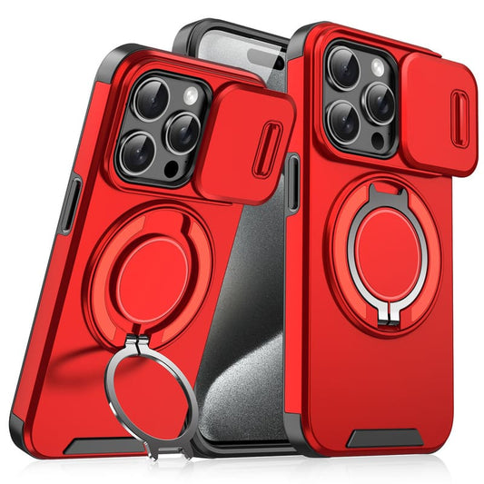 "ChubbyArmor 2.0" Military-Grade Shockproof Magnetic Case with Camera Slide & 360° Kickstand Ring